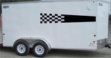 Checkered Racing Stripe Vinyl Decal for Trailers and Cars - CF012