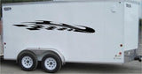 Checkered Racing Stripe Vinyl Decal for Trailers and Cars - CF028