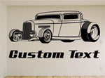 Chop Top Hot Rod Car Wall Decal - Vinyl Mural for Boys Room Decor