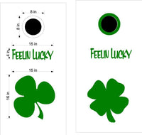 Clover Shamrock Irish Cornhole Board Vinyl Decal Sticker