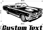 Convertible  Car Wall Decals Stickers Man Cave Boys Room Decor