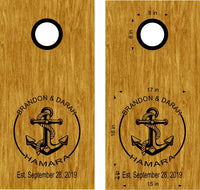 Cornhole Boards Decal Wedding Anniversary Anchor Sticker