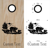 hunting fishing cornhole decal