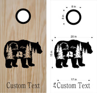 hunting fishing cornhole decal