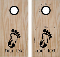 Bigfoot Sasquatch Snowman Vinyl Decal for Cornhole Boards  Fun Outdoor Game Decor