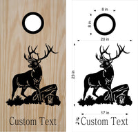 hunting fishing cornhole decal