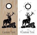 hunting fishing cornhole decal