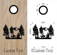 hunting fishing cornhole decal