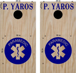 Firefighter Themed Cornhole Board Decals for EMS  EMT enthusiasts