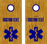 Firefighter EMS EMT Rescue Cornhole Board Decals - FP13 Design