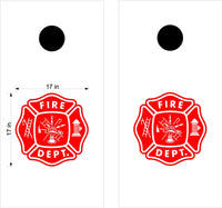 Fire Department Cornhole Board Decals  Durable Bean Bag Toss Stickers