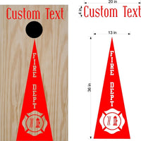 Firefighter Fire Hydrant Cornhole Board Vinyl Decals - 11 Stickers
