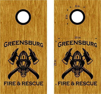 Firefighter Cornhole Board Decals  Fireman Department Stickers Set of 4