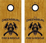 Firefighter Cornhole Board Decals  Fireman Department Stickers Set of 4