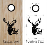 hunting fishing cornhole decal