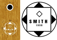 Custom Monogram Wedding Anniversary Cornhole Decal Sticker