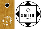 Custom Monogram Wedding Anniversary Cornhole Decal Sticker