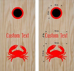 Crab Cornhole Board Decals  Stickers for Both Boards