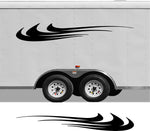 Custom Pontoon Boat RV Decals  Stripes Set - CB46 Replacement Trailer Design