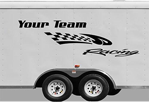 Custom Sign Your Team Name Racing Trailer Decals Stickers Mural