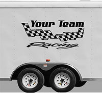 Custom Sign Your Team Name Racing Trailer Decals Stickers Mural