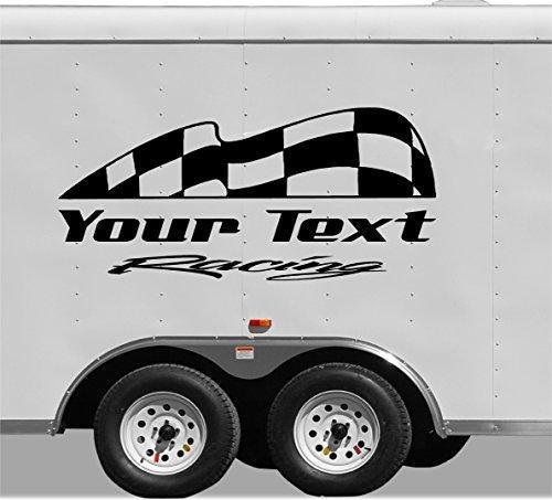 Custom Sign Your Team Name Racing Trailer Decals Stickers Mural