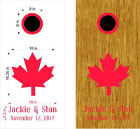 Canada Maple Leaf Cornhole Board Decals - Custom Flag Stickers - PatCA