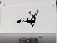 Deer Buck Mountains RV Camper 5th Wheel Motor Home Vinyl Decal Sticker