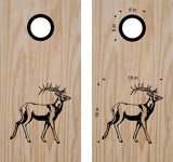 Deer Design Cornhole Board Decals - Fun Bean Bag Toss Stickers for Outdoor Games