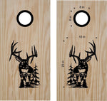 hunting fishing cornhole decal