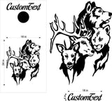 Deer Wolf Mountain Lions Vinyl Decal for Cornhole Boards