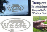 DIY Etched Glass Vinyl Window Films Bear Nature Welcome