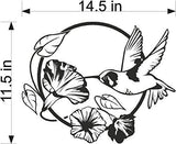 Etched Glass Vinyl Window Films Humming bird Flowers Home