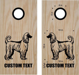 Dog Afghan Hound Cornhole Decal Set - Bean Bag Toss Stickers for Fun Outdoor Games