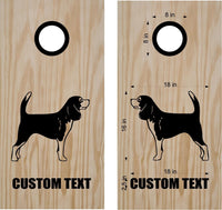 Beagle Dog Cornhole Decal Set for Bean Bag Toss Boards - Fun Sticker Design