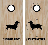 Dachshund Dog Cornhole Decal Set - Bean Bag Toss Stickers for Game Boards