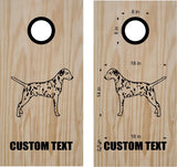 Dalmatian Dog Cornhole Decal Set - Fun Bean Bag Toss Stickers for Game Boards