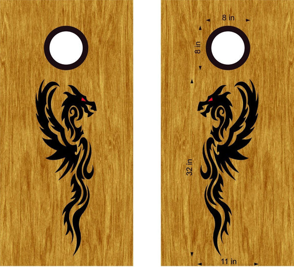 Dragon Vinyl Decal Sticker for Cornhole Boards - DG01 Design