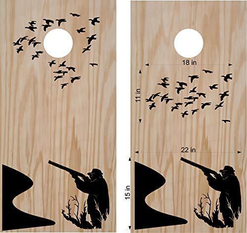 hunting fishing cornhole decal