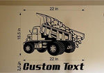 Dump Truck Car Wall Decals Stickers Graphics Man Cave Boys Room Décor