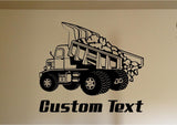 Dump Truck Construction Car Wall Decal - Auto Wall Mural - Vinyl Stickers - Boys Room Decor