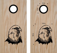 Eagle Design Cornhole Board Decals  Animal Bean Bag Toss Stickers