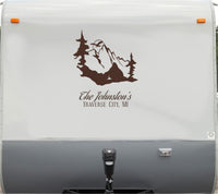 Eagle Mountains 5th Wheel RV Vinyl Decal Sticker - Stylish Travel Decor