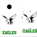 Eagles Football Cornhole Board Decal - School Mascot Sticker for Game Day Fun