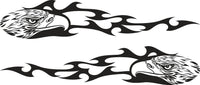 Flying Eagle Flames Decals for Cars Trucks Boats Golf Carts Stickers 03