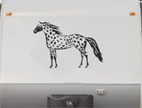 Equestrian Horseback Riding Horse Trailer Vinyl Decals Enclosed Trailer Stickers Graphics Mural 221