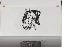 Equestrian Horseback Riding Horse Trailer Vinyl Decals Enclosed Trailer Stickers Graphics Mural 225
