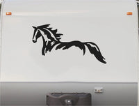 Equestrian Horseback Riding Horse Trailer Vinyl Decals Enclosed Trailer Stickers Graphics Mural 231