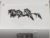 Equestrian Horseback Riding Horse Trailer Vinyl Decals Enclosed Trailer Stickers Graphics Mural 232