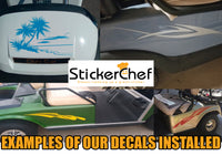 Golf Cart Decals Accessories Go Kart Stickers Tribal Flames Stripes GC35